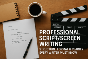 Professional Script/Screen Writing – Structure, Format & Clarity Every Writer Must&nbsp;Know