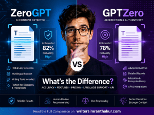 GPTZero vs ZeroGPT: Which AI Detector Is Better in 2026? Brief Explanation.